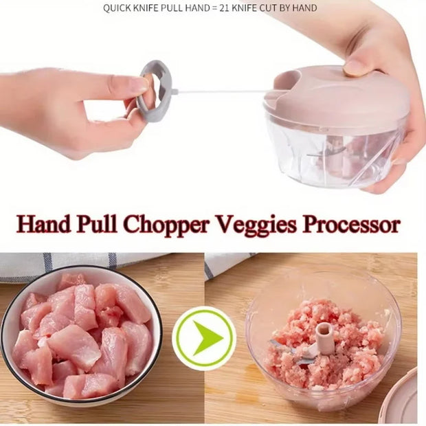 Multifunctional 500/900ML Hand Chopper Manual