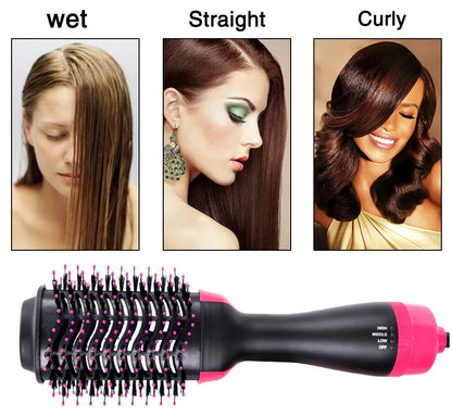 Hair Dryer Brush 3-In-1 Round Hot Air Spin Brush For Styling Frizz Control Blow Volumizer One-Step Auto-Rotating Curling Brush