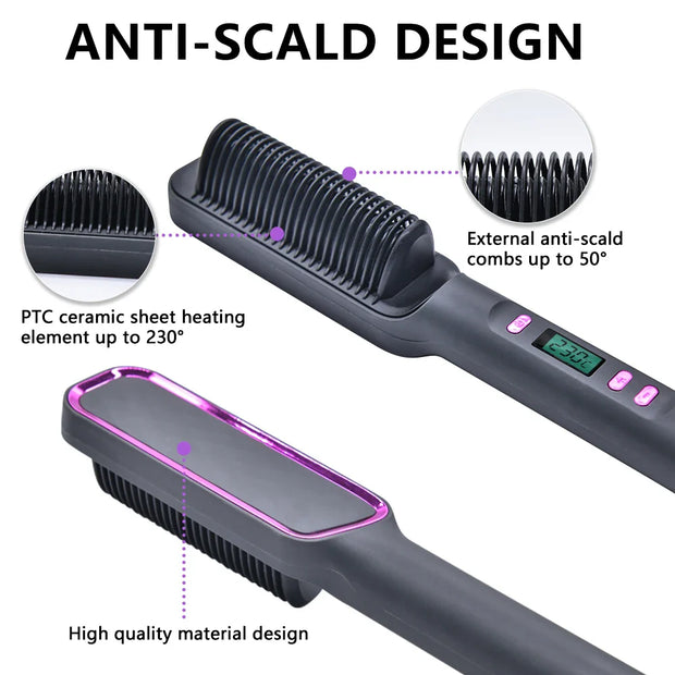 Electric Hot Comb Multifunctional Straight Hair Straightener