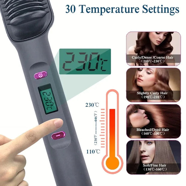 Electric Hot Comb Multifunctional Straight Hair Straightener