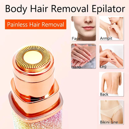 2In1 Women Electric Epilator Painless Hair Remover for Lady Shaver Eyebrow Shaper Facial Leg Armpit Bikini Body Portable Trimmer