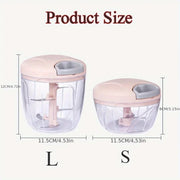 Multifunctional 500/900ML Hand Chopper Manual