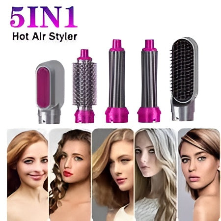 One Tool, Endless Possibilities – 5-in-1 Hair Styler for Fast, Shiny & Gorgeous Styles with Minimal Effort!