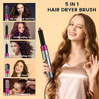 One Tool, Endless Possibilities – 5-in-1 Hair Styler for Fast, Shiny & Gorgeous Styles with Minimal Effort!